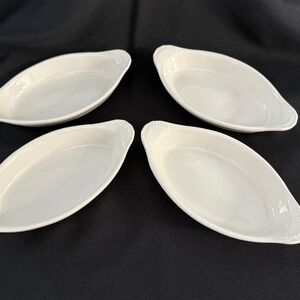 Vintage 1940's Set Of 4 Ceramic Art Pottery USA DC 628 Au Gratin Dishes
